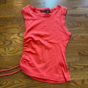 Vintage Derek Heart Y2K orange tie side top size L